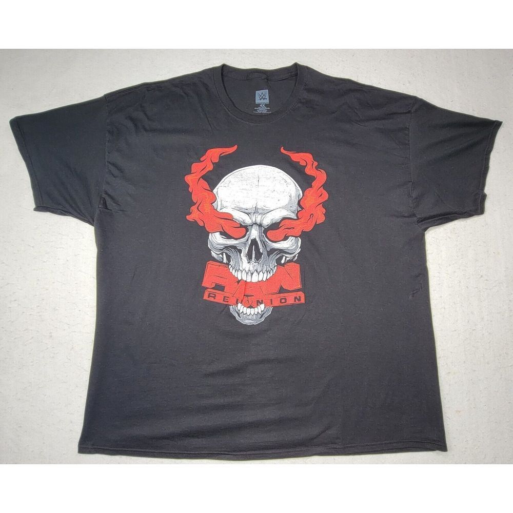 WWE Raw Reunion Tshirt 4XL 2019 Stone Cold Steve Austin‎ Shirt Skull Wrestling